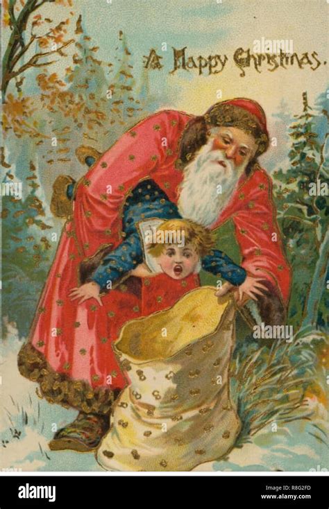 Vintage Christmas illustration Stock Photo - Alamy