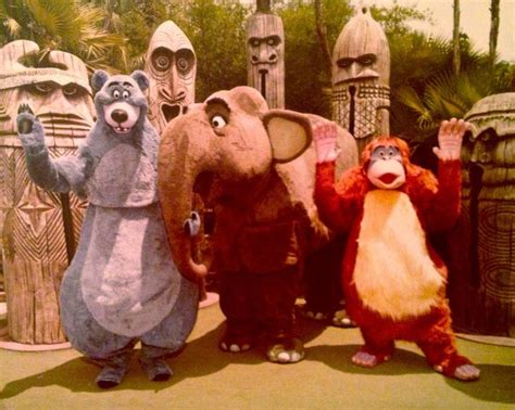 retrodisney: Vintage photo of Baloo, Colonel Hathi and King Louie from “The Jungle Book” at Walt ...