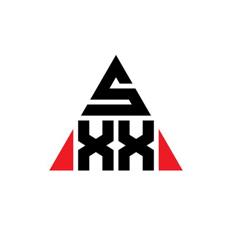 SXX triangle letter logo design with triangle shape. SXX triangle logo