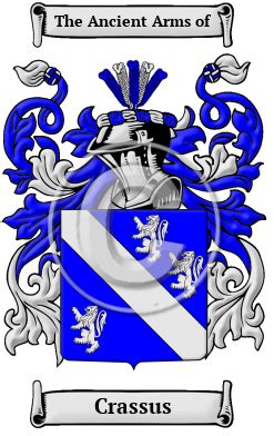 Crassus Name Meaning, Family History, Family Crest & Coats of Arms