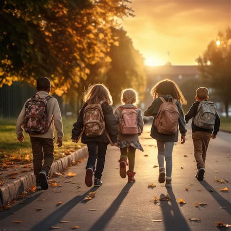 friends walking   school