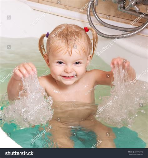 Funny Little Baby Girl Bath Playing Stock Photo 327003140 - Shutterstock