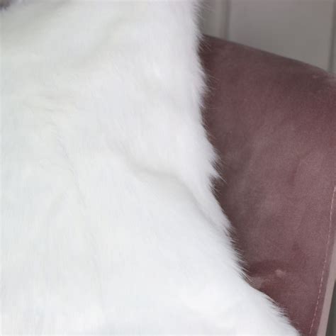White Faux Fur Scatter Cushion