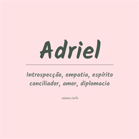 Qual O Significado Do Nome Adriel - Significado do nome Adriel