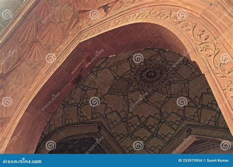 architectural design   building  red fort india stock photo