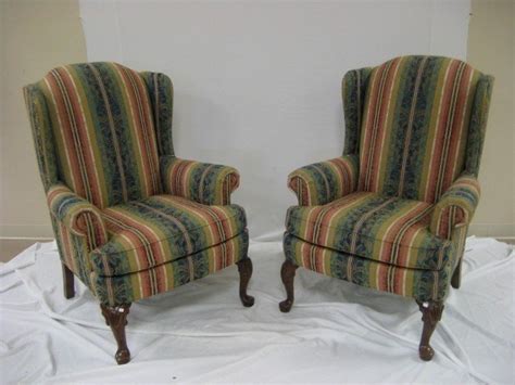 348: Clayton Marcus wingback chairs (2) : Lot 348