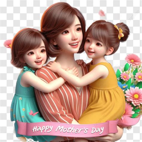 happy mother  day   cute daughters calligraphy happy mother