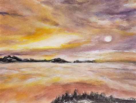 Watercolor Sunrise in Before Morning by PeacefulDrawing on DeviantArt