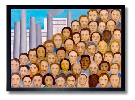 Obra Operários De Tarsila Do Amaral - Quadro Obra Operários Tarsila Do Amaral 84x60cm A1 | Parcelamento sem juros