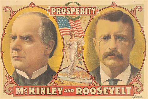 1900 William McKinley/Teddy Roosevelt Campaign Poster U.S. President ...