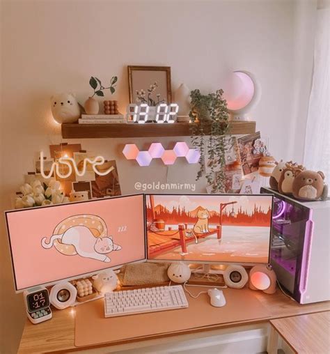 Cozy and Stylish Gaming Setup