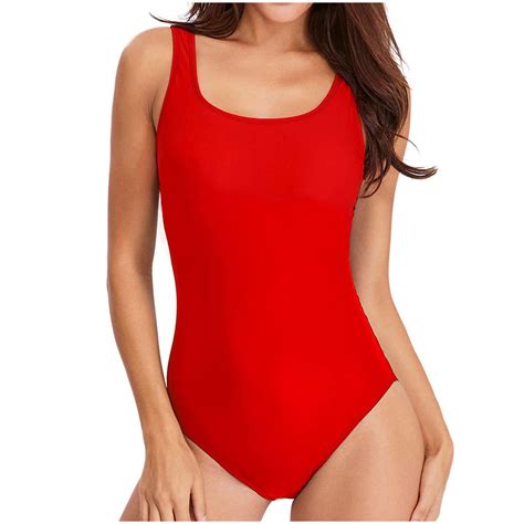 Wijhcboe Women Solid Print Bikini Thong Bikini one Piece Swimwear
