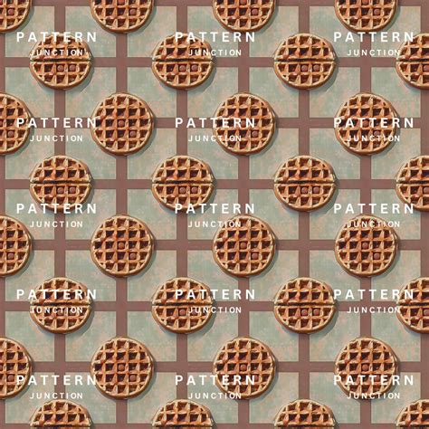 waffle digital pattern printable waffles design breakfast paper