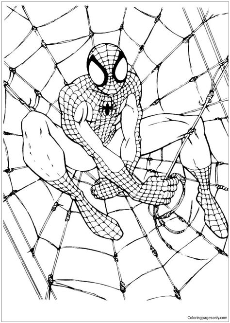 Security Spiderman Coloring Page - Free Printable Coloring Pages