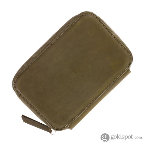Endless Companion Leather Adjustable 5 Pen Pouch in Green - Goldspot Pens