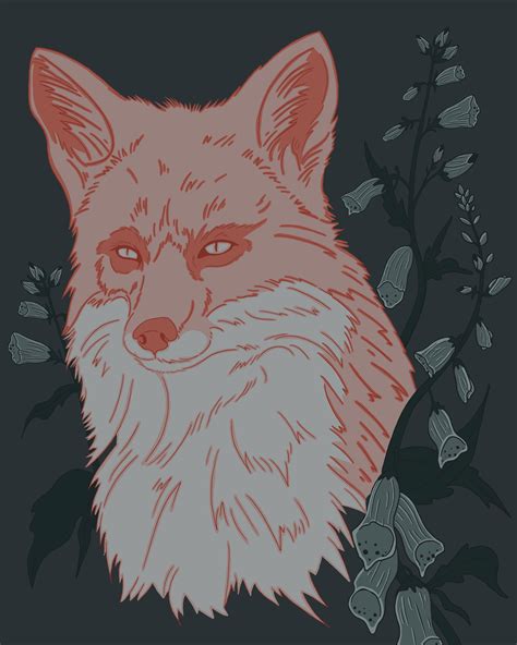 New drawing I just finished “Foxgloves” : r/ProCreate