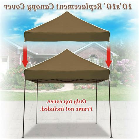 Brown 10x10' Ez POP UP Replacement Canopy Instant