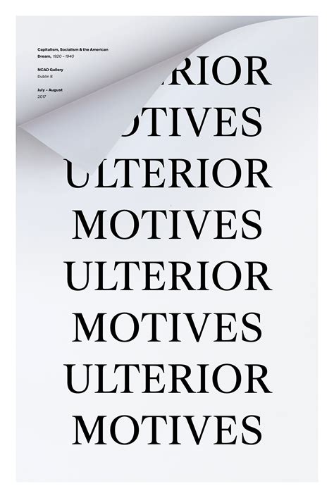 Ulterior Motives Exhibition on Behance
