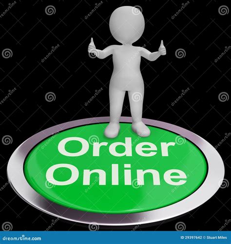 order  button shows purchasing   web stock illustration
