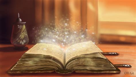 Иллюстрация Волшебная книга в стиле компьютерная графика