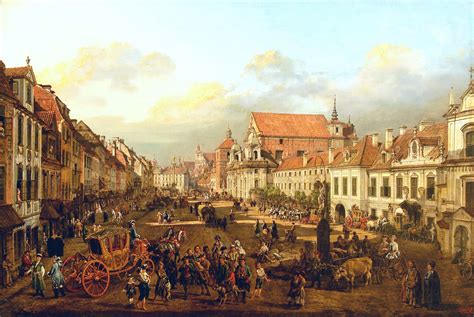 Bernardo Bellotto – The Royal Castle in Warsaw. View of Cracow Suburb