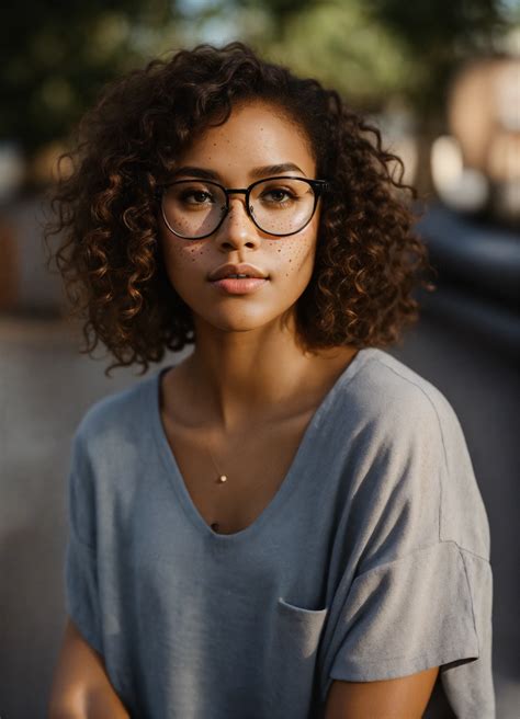 Lexica - Short light skinned black female, long curly with no frizz