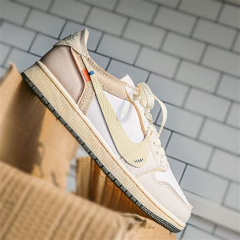 Beige Brown Custom Low Air Jordan 1 x Travis Scott | Air jordans, Swag