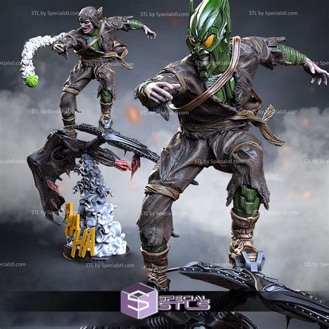 Green Goblin on glider V2 From Marvel | SpecialSTL