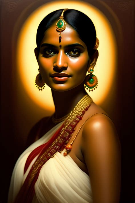 Lexica - Portrait of a young indian woman, light skin