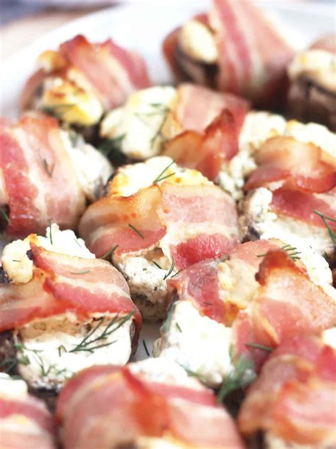 Bacon Wrapped Stuffed Mushrooms - Slow The Cook Down