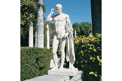 Toscano Marcellus Classical Nude Male Statue - goodfurnituresale.com