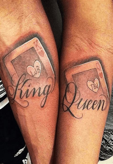 King Queen Tattoo, King Tattoos, Couple Tattoo Heart, Heart Tattoo ...