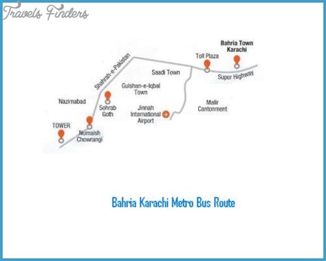 Karachi Metro Map - TravelsFinders.Com