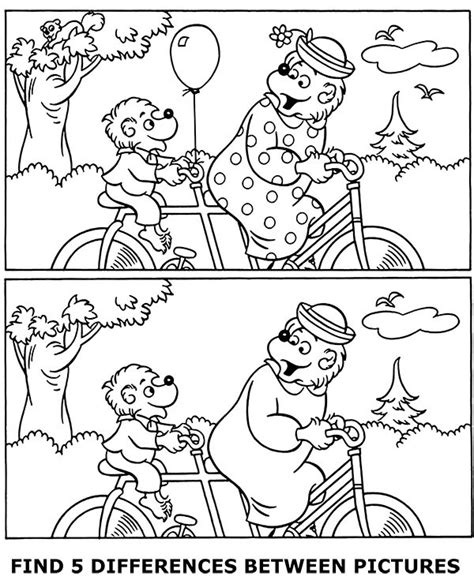 spot  differences   pictures bears  bikes spot