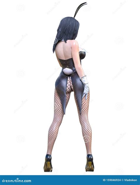 3D Comics Cosplay Anime Bunny Girl Stock Illustration - Illustration of