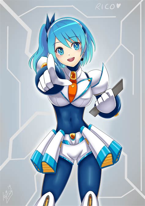 Bakgrundsbilder : anime, animeflickor, Mega Man X, Rockman X DiVE, RiCO