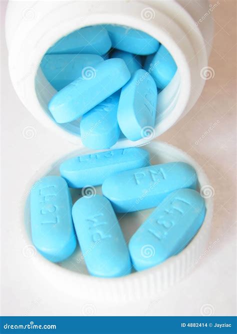 Generic Blue Pills stock photo. Image of pills, bottle - 4882414