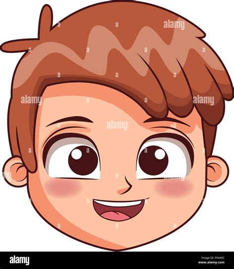 Cara de Niño cartoon Imagen Vector de stock - Alamy