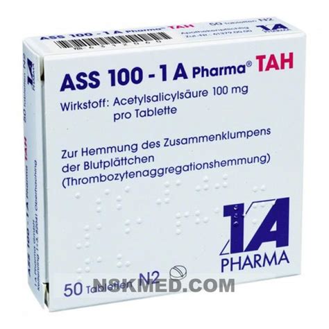 АСС 100 таблетки 100 мг ацетилсалициловой кислоты (ASS 100 1A Pharma ...