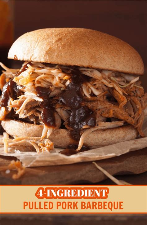 4-Ingredient Pulled Pork Barbeque | Recipe | Pulled pork, Barbeque pork, Pork