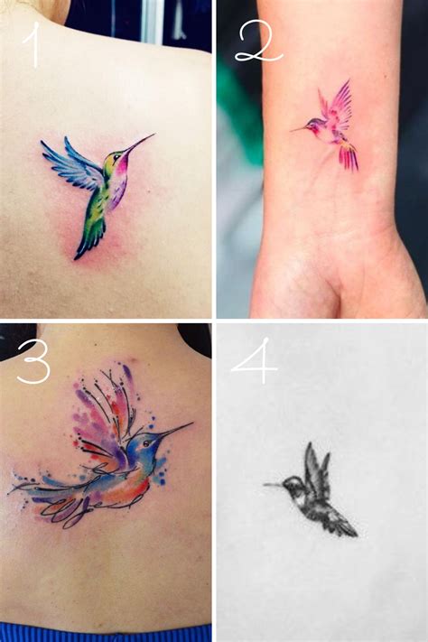 Flying Hummingbird Tattoo