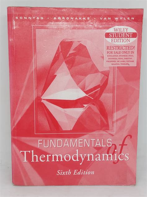 Fundamentals of Thermodynamics | Sixth Edition - Naresh Old Books ...