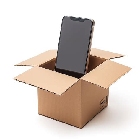 premium ai image mobile phone  cardboard box