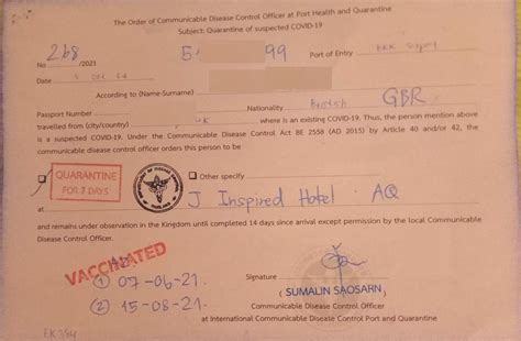 Pink document issued to people arriving in Thailand - Thai Visas