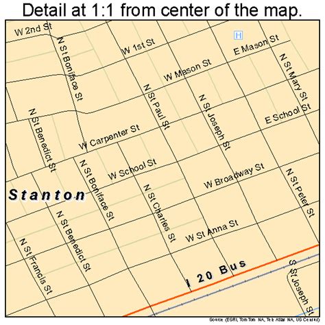 Stanton Texas Street Map 4870040