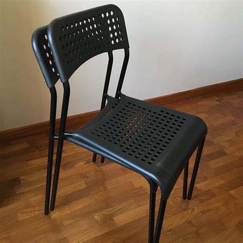 Стул икеа черный пластик - фото