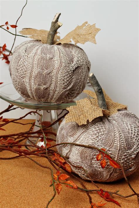 Easy DIY Sweater Covered Pumpkin Decoration | Welcome To Nana's