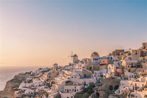 Premium Photo | Oia at sunset