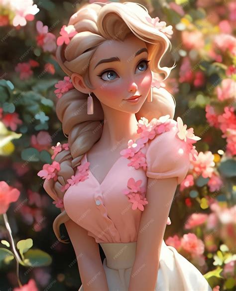 Premium AI Image | a photo of a beautiful woman with cartoon animationa