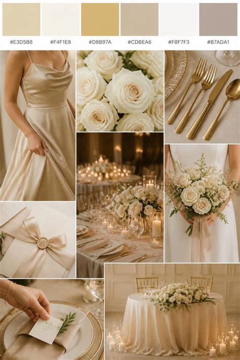 champagne wedding theme color schemes withlovelive